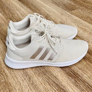Adidas Ivory Cream Sneakers with Shimmer Accent